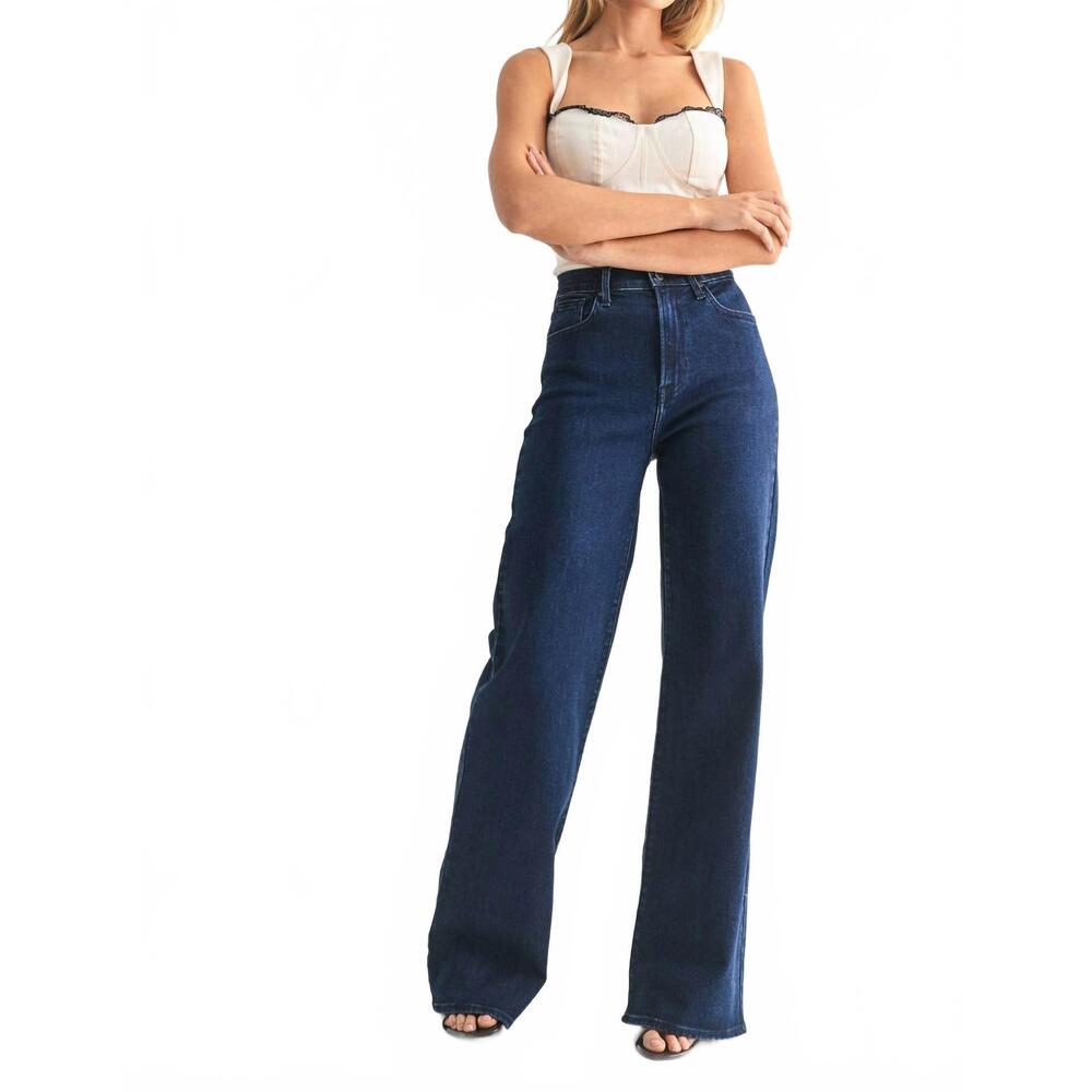 NEW JUST BLACK DENIM palazzo jean in dark denim - Picture 3 of 5